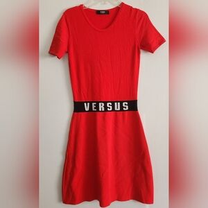 versus versace Dress Size Small Red Black Knit READ